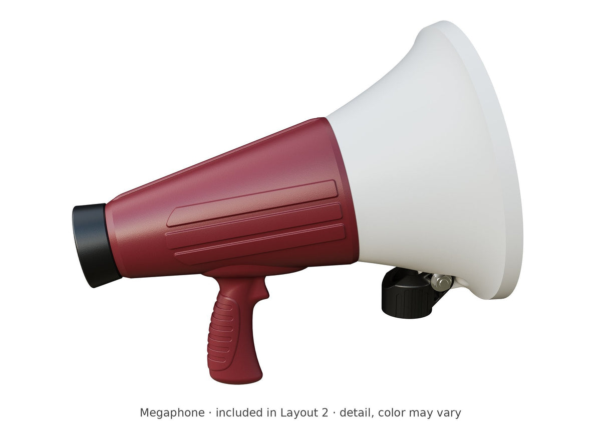 Megaphone detail – included in Layout 2 of the Avalanche Vinyl Playset & Swing Set Kit