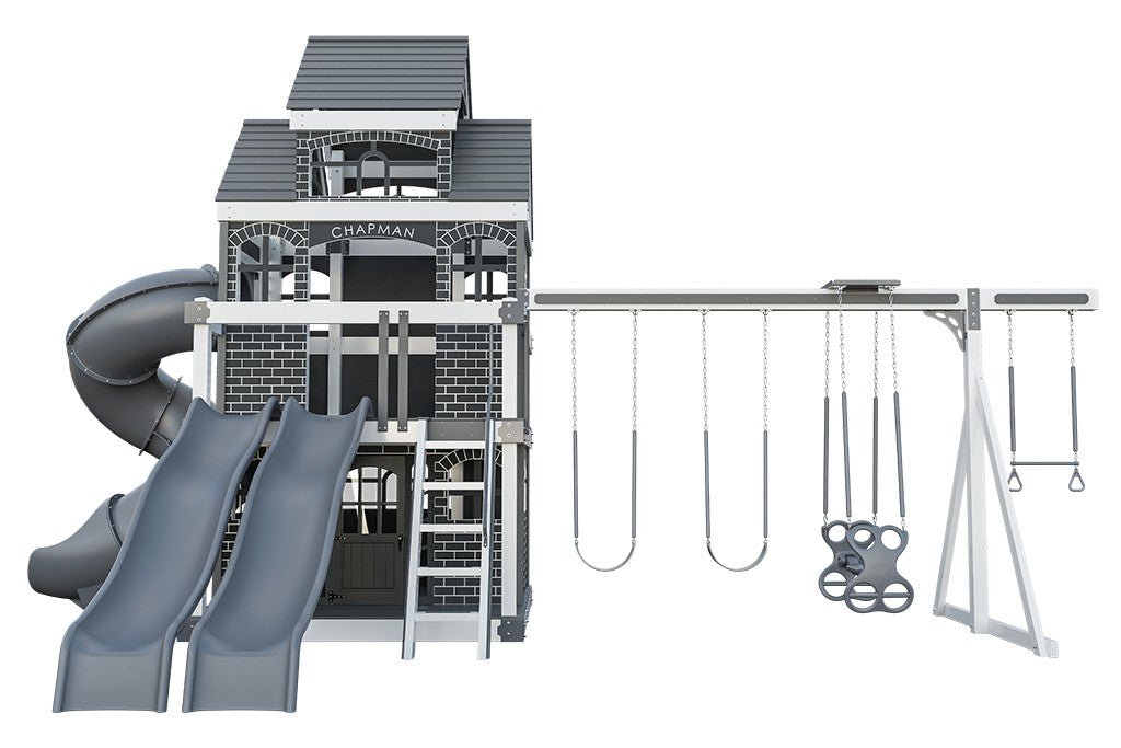 Chapman vinyl playset Layout 3 in white vinyl, gray accents