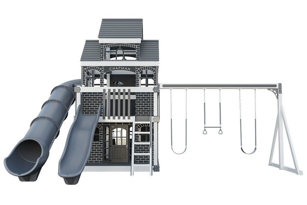 Chapman vinyl playset Layout 2 in white vinyl, gray accents