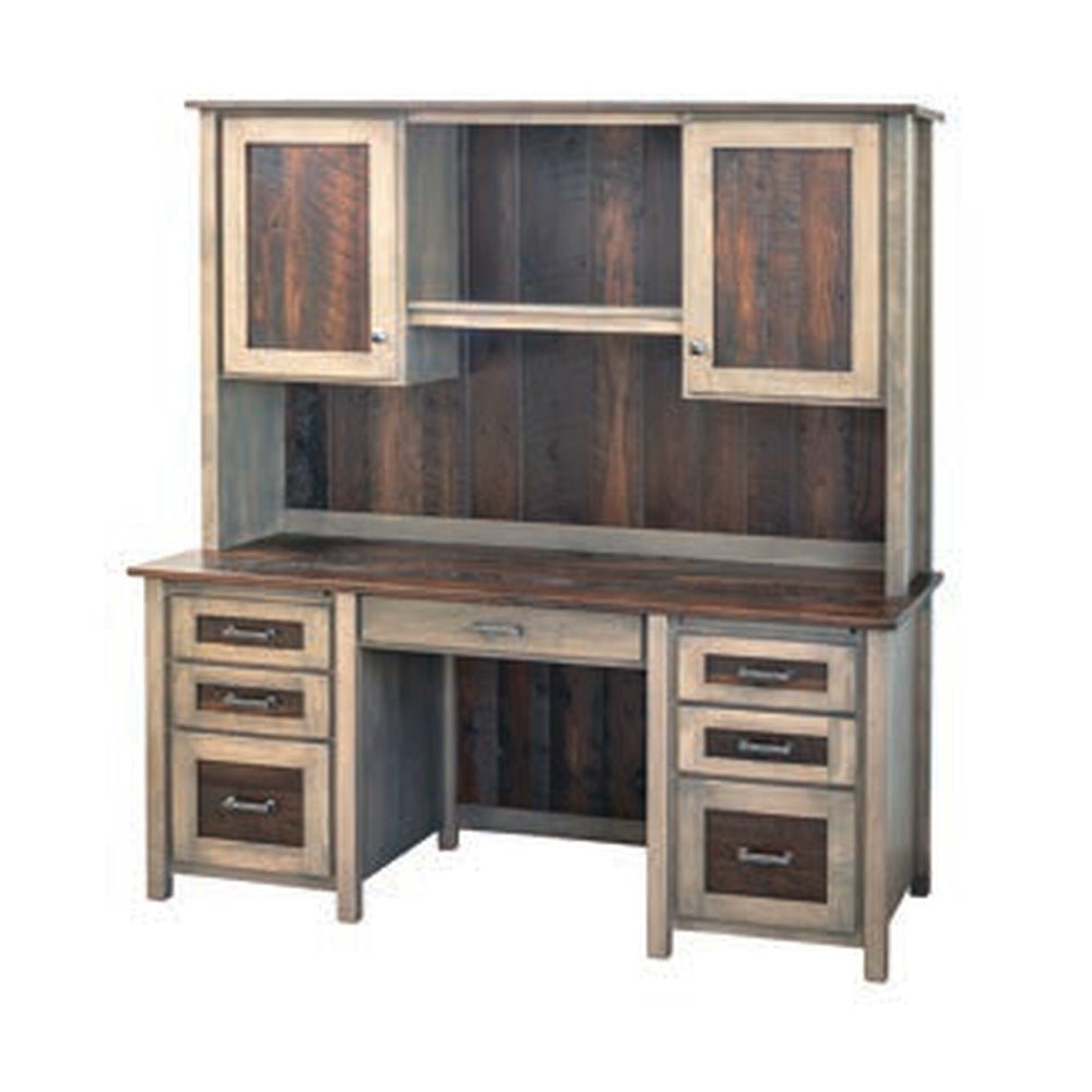Amish Clymer Farmhouse Reclaimed Wood Hutch Top