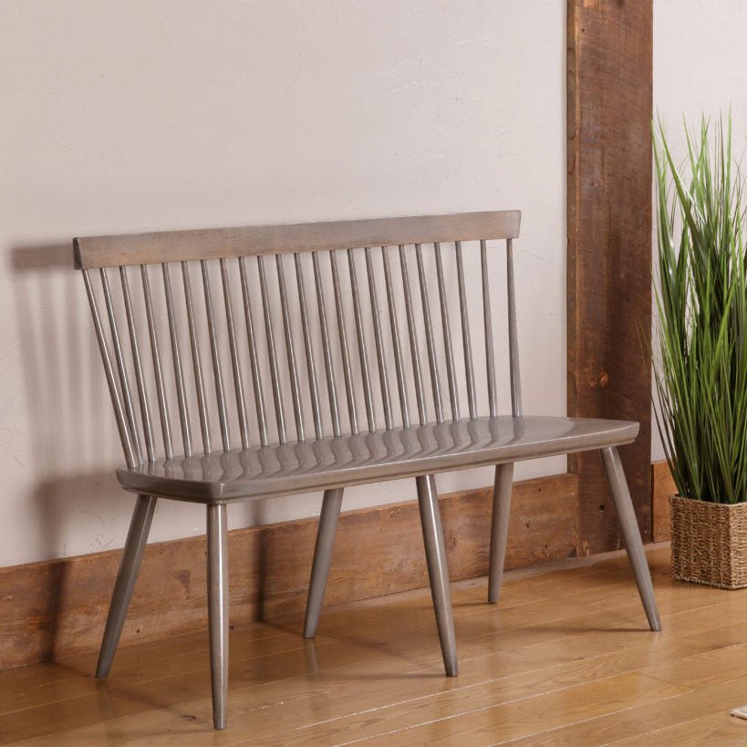 Amish Cody Solid Wood Windsor Bench - snyders.furniture