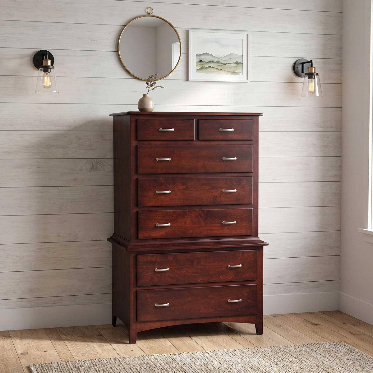 Amish Concord Cottage Bedroom Chest-on-Chest