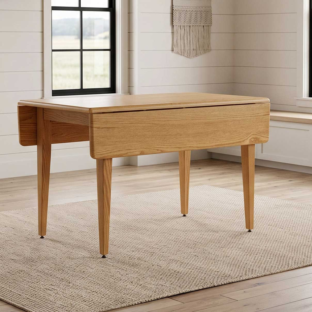 Mesa Amish con patas abatibles de madera maciza
