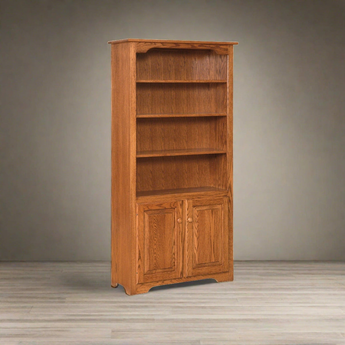 Amish Eden 72&quot;h Solid Wood Bookcase with Doors - snyders.furniture