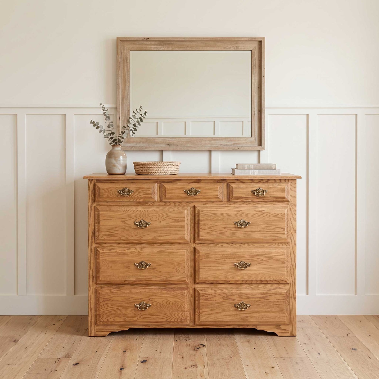 Eden Amish Country 54" Mule Chest shown in the bedroom of a craftsman bungalow home