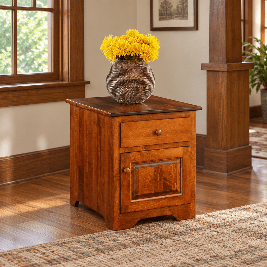 Amish End Table shown in the living room of a craftsman bungalow home