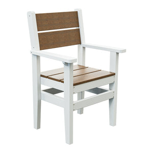 Amish Everyday Value Poly Dining Armchair in Antique Mahogany & White