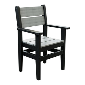 Amish Everyday Value Poly Dining Armchair in Driftwood Gray & Black