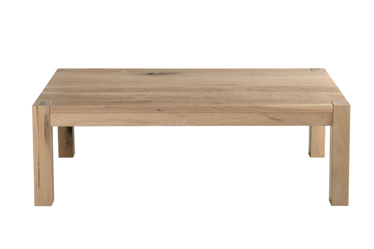 Amish Exeter 4pc Natural White Oak Living Room Table Set - snyders.furniture