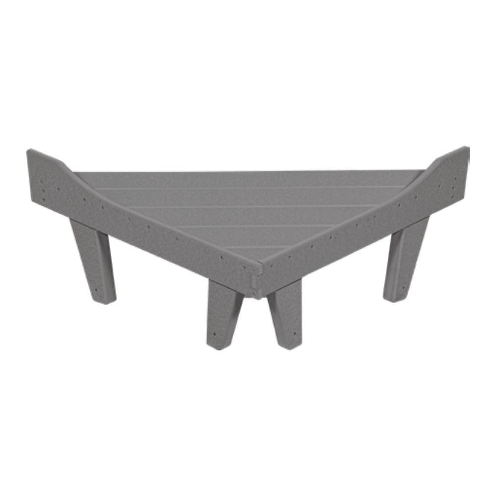 Fernandina wedge shaped poly corner table, gray