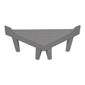 Fernandina wedge shaped poly corner table, gray