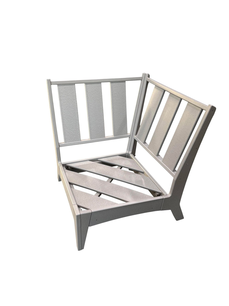 Fernandina poly corner sectional seat frame, light gray, alternate angle