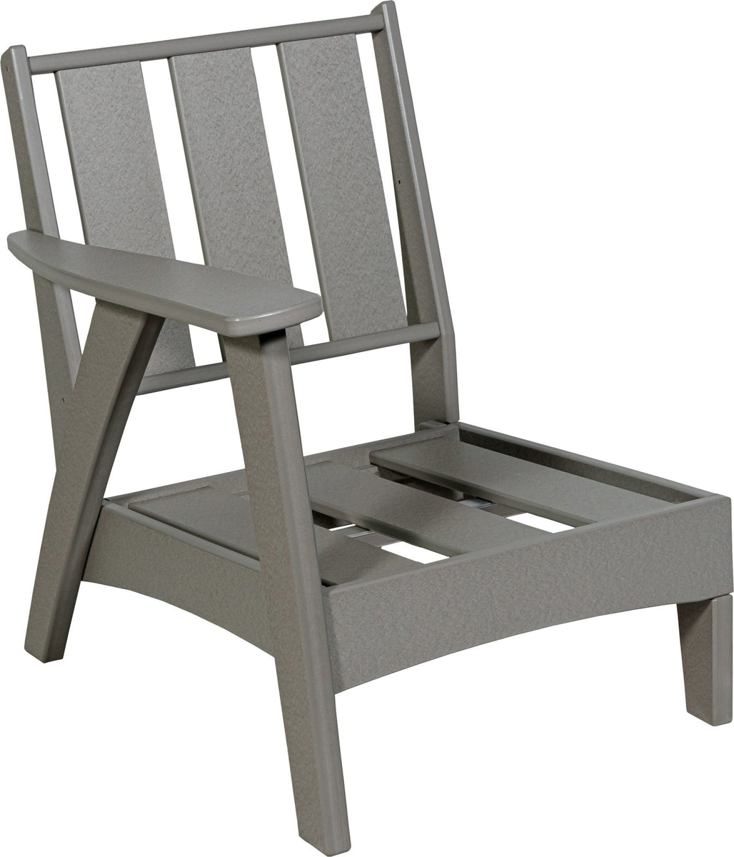 Fernandina poly sectional left end frame, gray, product shot (cushion not shown)