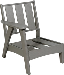 Fernandina poly sectional left end frame, gray, product shot (cushion not shown)