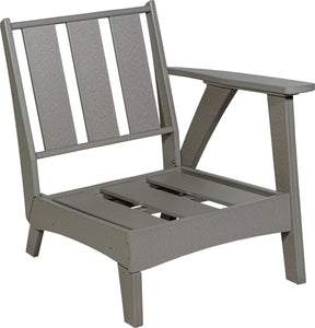 Fernandina poly sectional right end frame, gray, product shot (cushion not shown)
