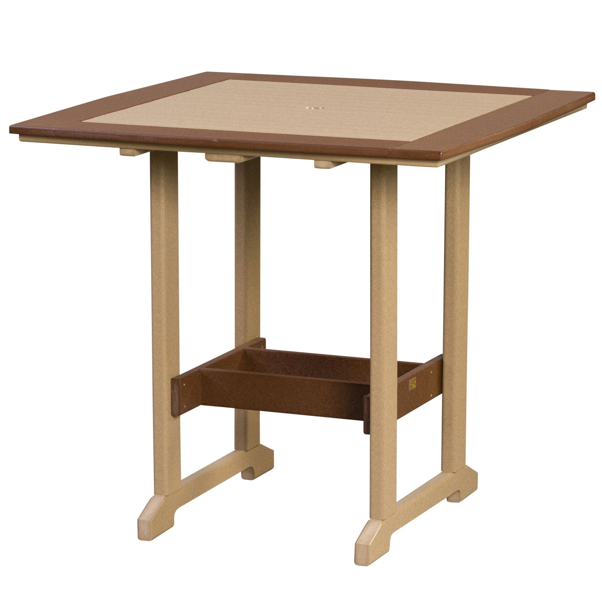 Amish Great Bay Rectangular Outdoor Patio Counter 5pc Table and Bar ...