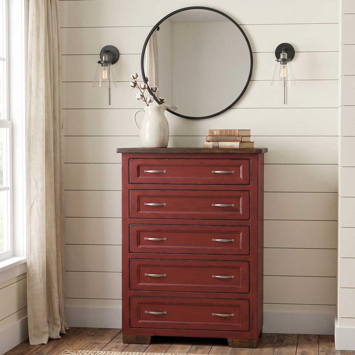 Cómoda Amish Hudson de madera maciza