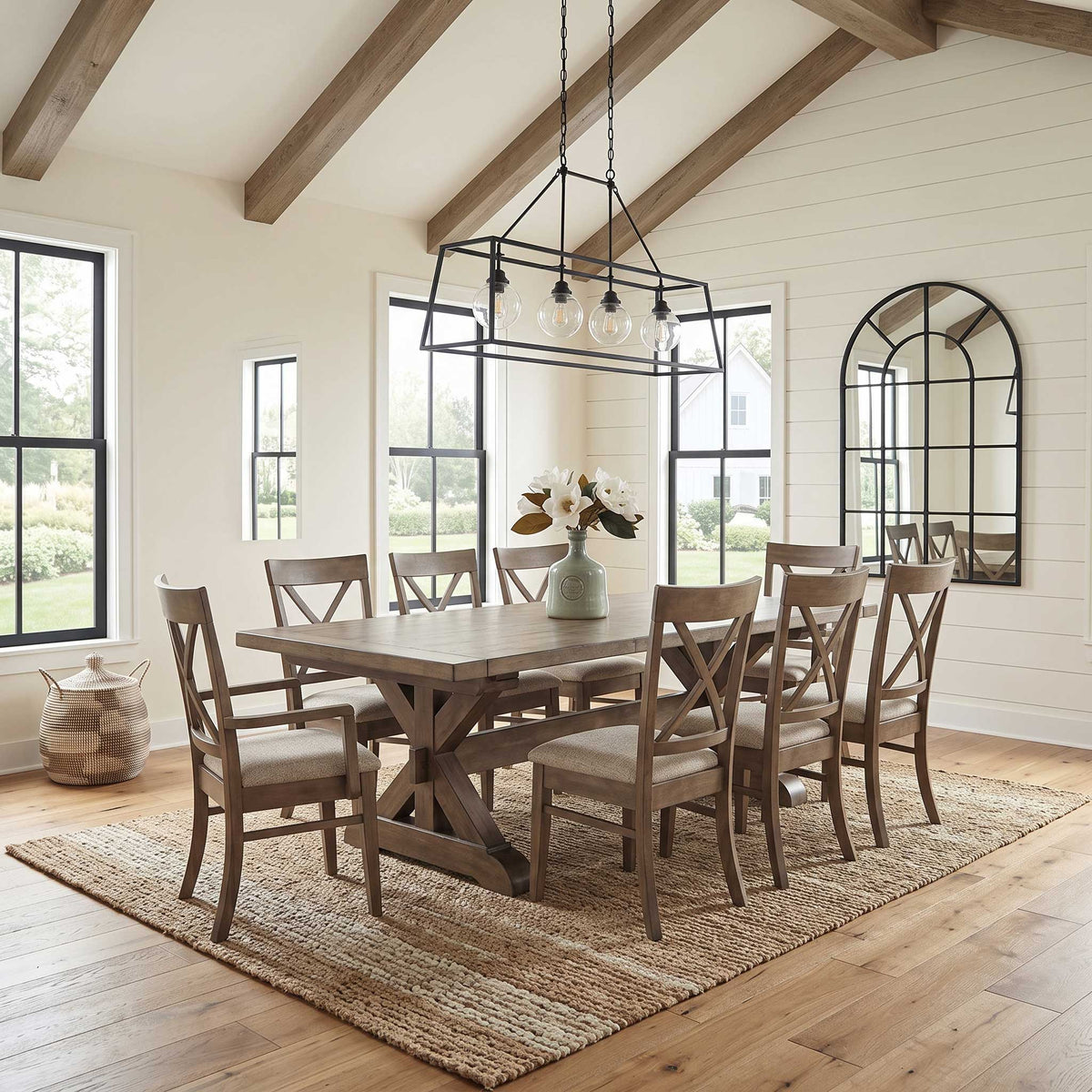 Hudson Amish Solid Wood Trestle Table