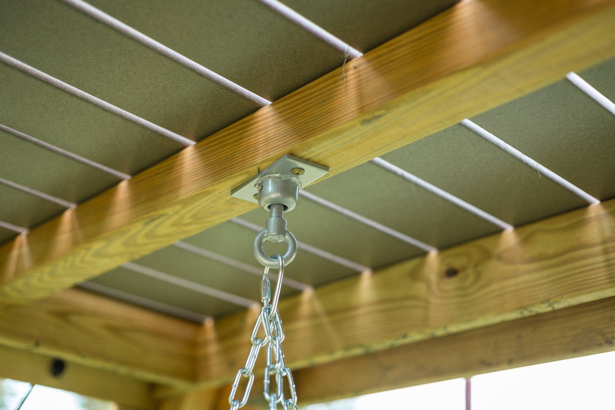 Wood playset construction detail – Patiova Amish-built