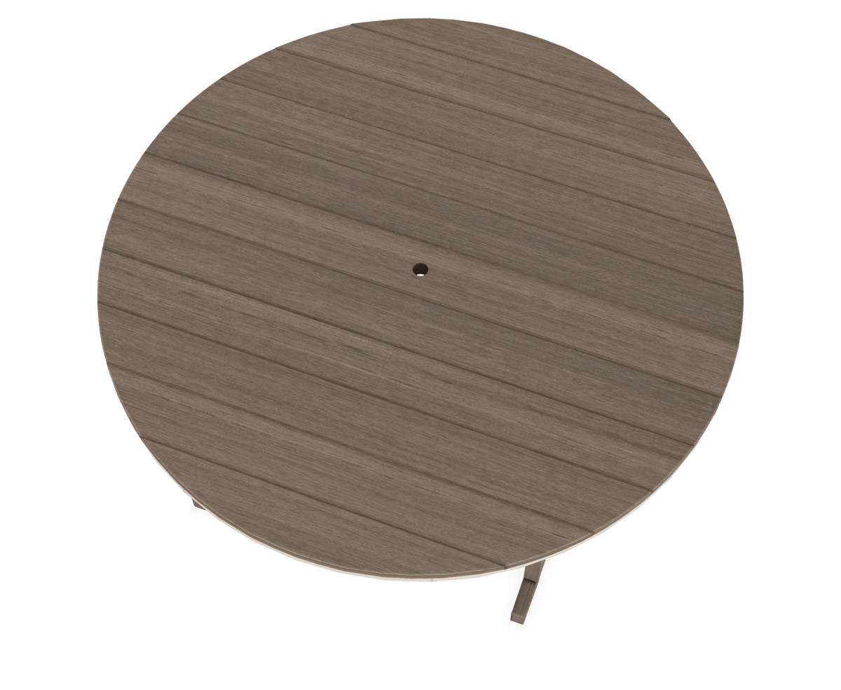 Amish Keystone - Juego de mesa de comedor redonda para patio de 60" para 8 personas