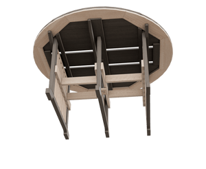 Amish Keystone - Juego de mesa de comedor redonda para patio de 60" para 8 personas