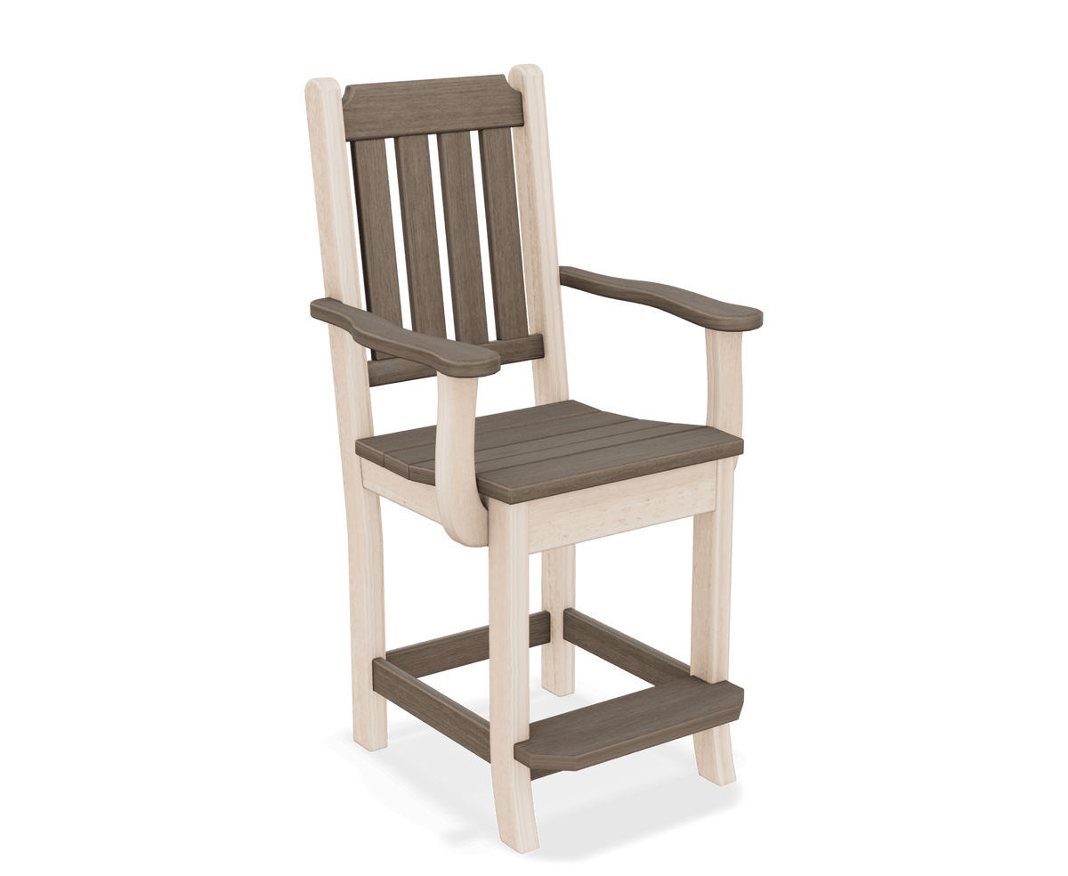 Silla de mostrador Amish Keystone Poly para patio