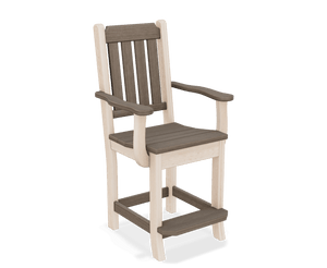 Silla de mostrador Amish Keystone Poly para patio