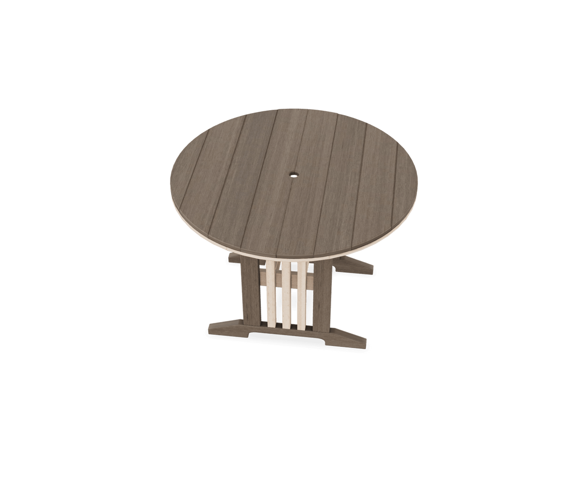 Juego de mesa de comedor redonda Amish Keystone para 4 personas