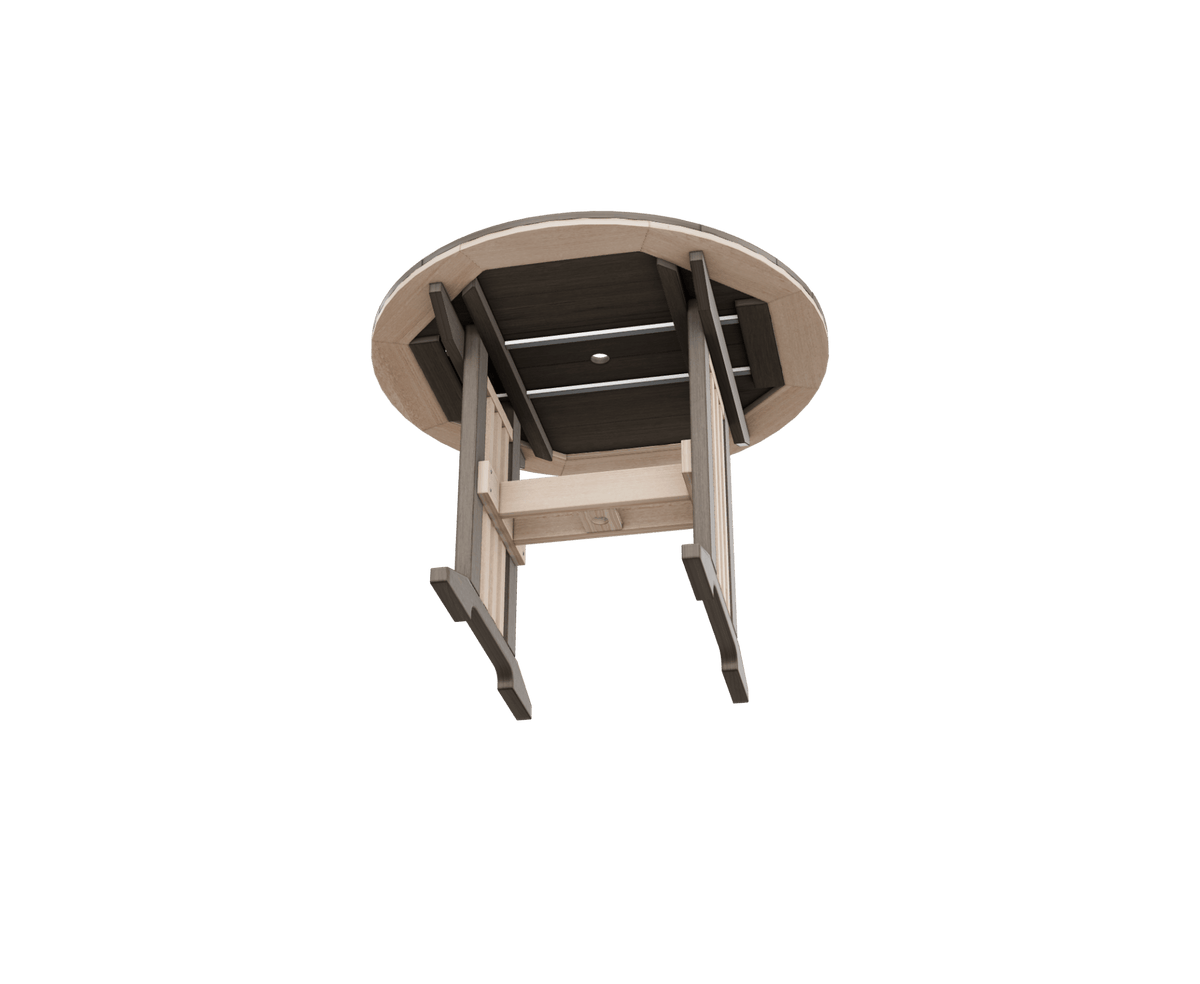 Juego de mesa de comedor redonda Amish Keystone para 4 personas