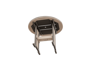 Juego de mesa de comedor redonda Amish Keystone para 4 personas