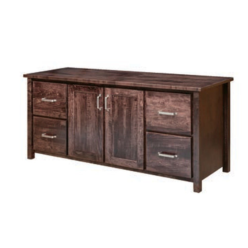 Amish Lewisburg Shaker Solid Wood Storage Credenza