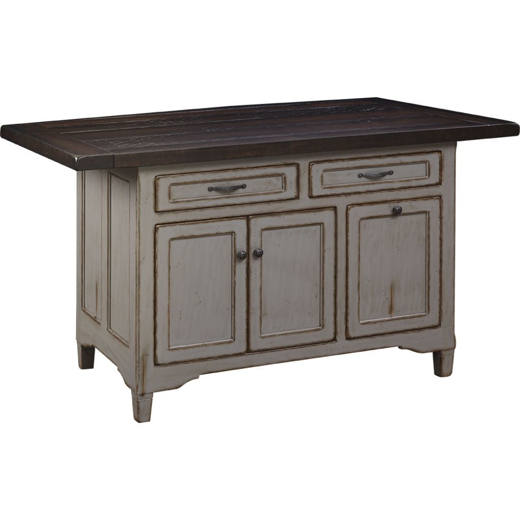 Amish Lexington Kitchen Island with 4 Stools and trash can pullout - snyders.furniture