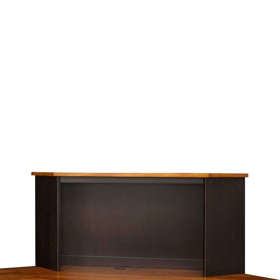 Amish Madisonburg Transitional Solid Wood Corner L Desk with Hutch - matching hutch top