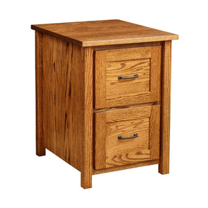 Amish Madisonburg Transitional Solid Wood File Cabinet - 2-drawer shown