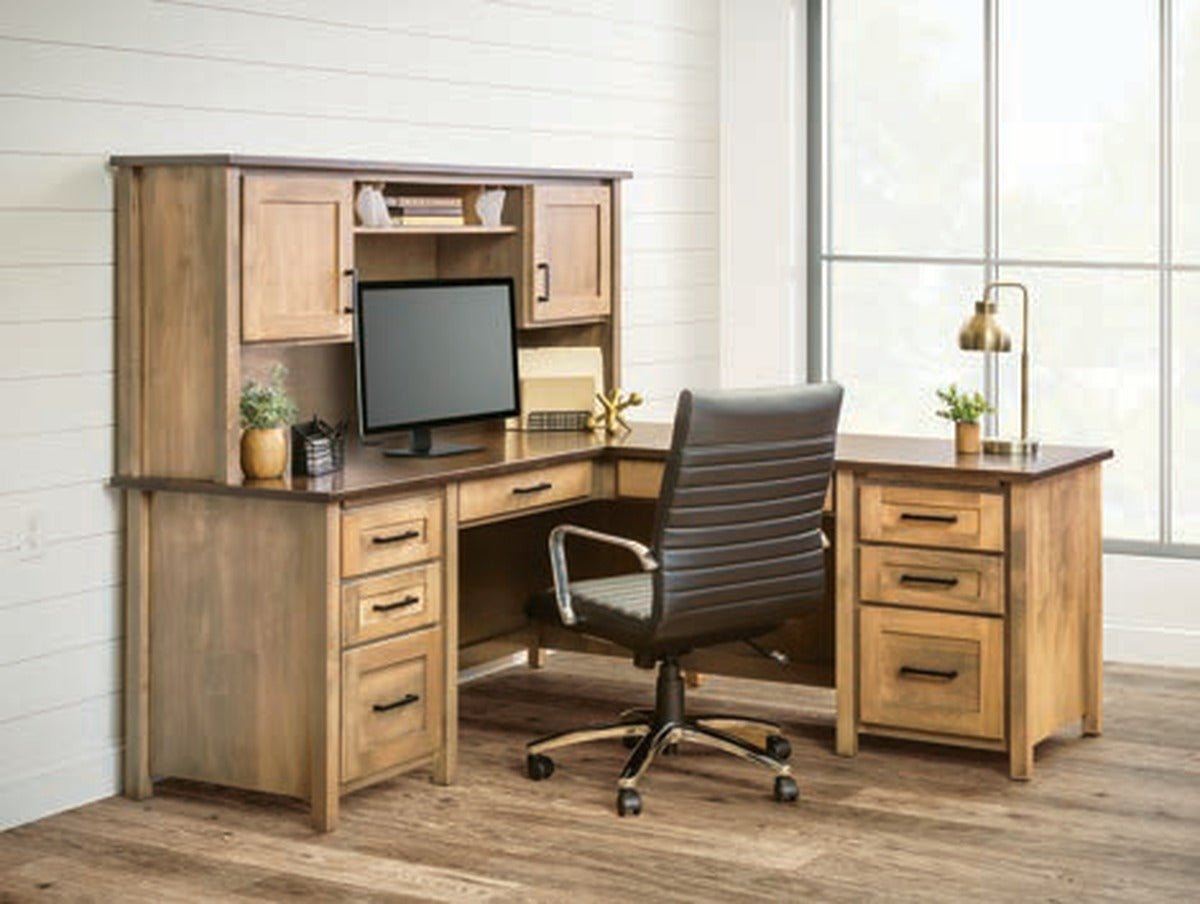 Amish Madisonburg Transitional Solid Wood Hutch Top
