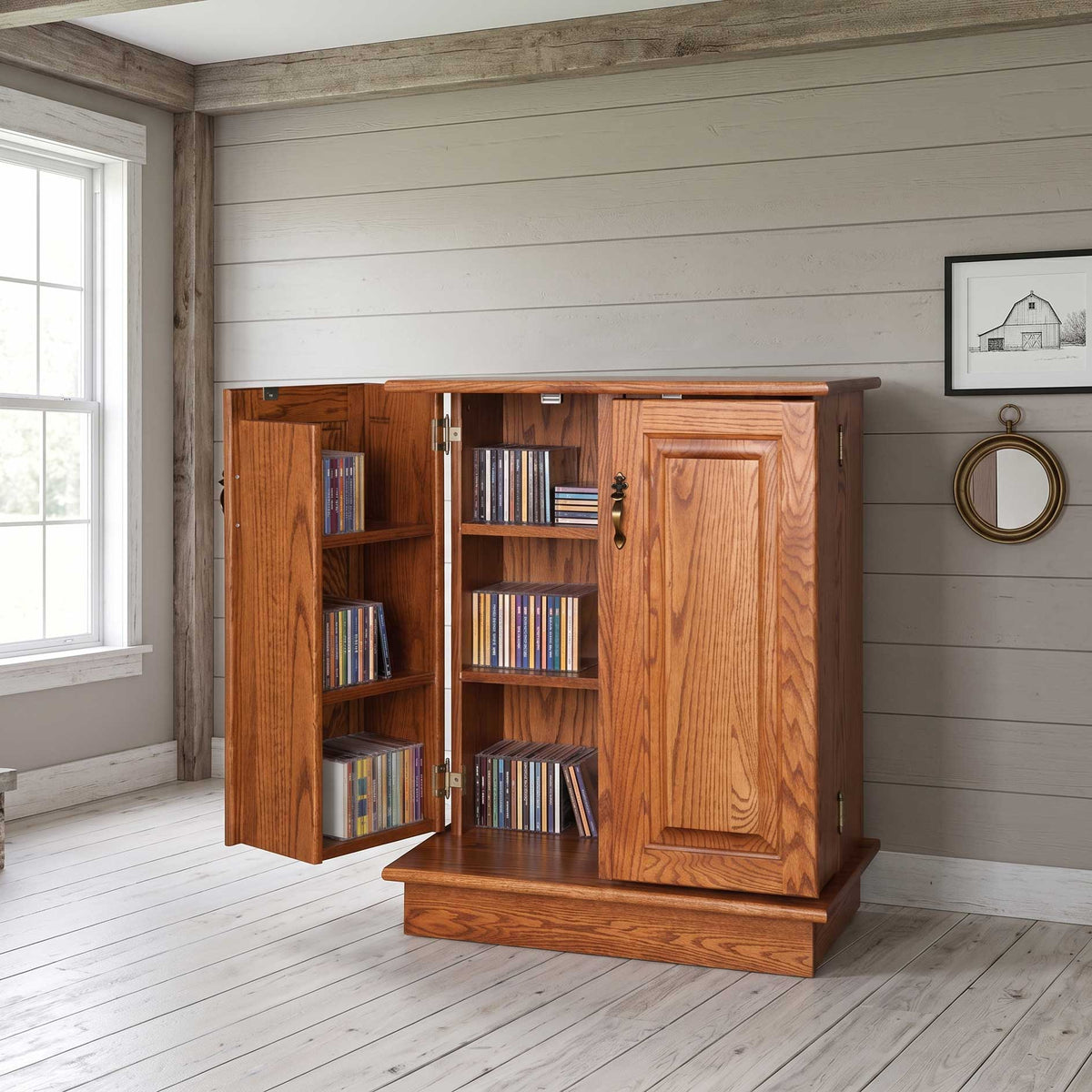 Amish DVD/CD/Media Storage Cabinet