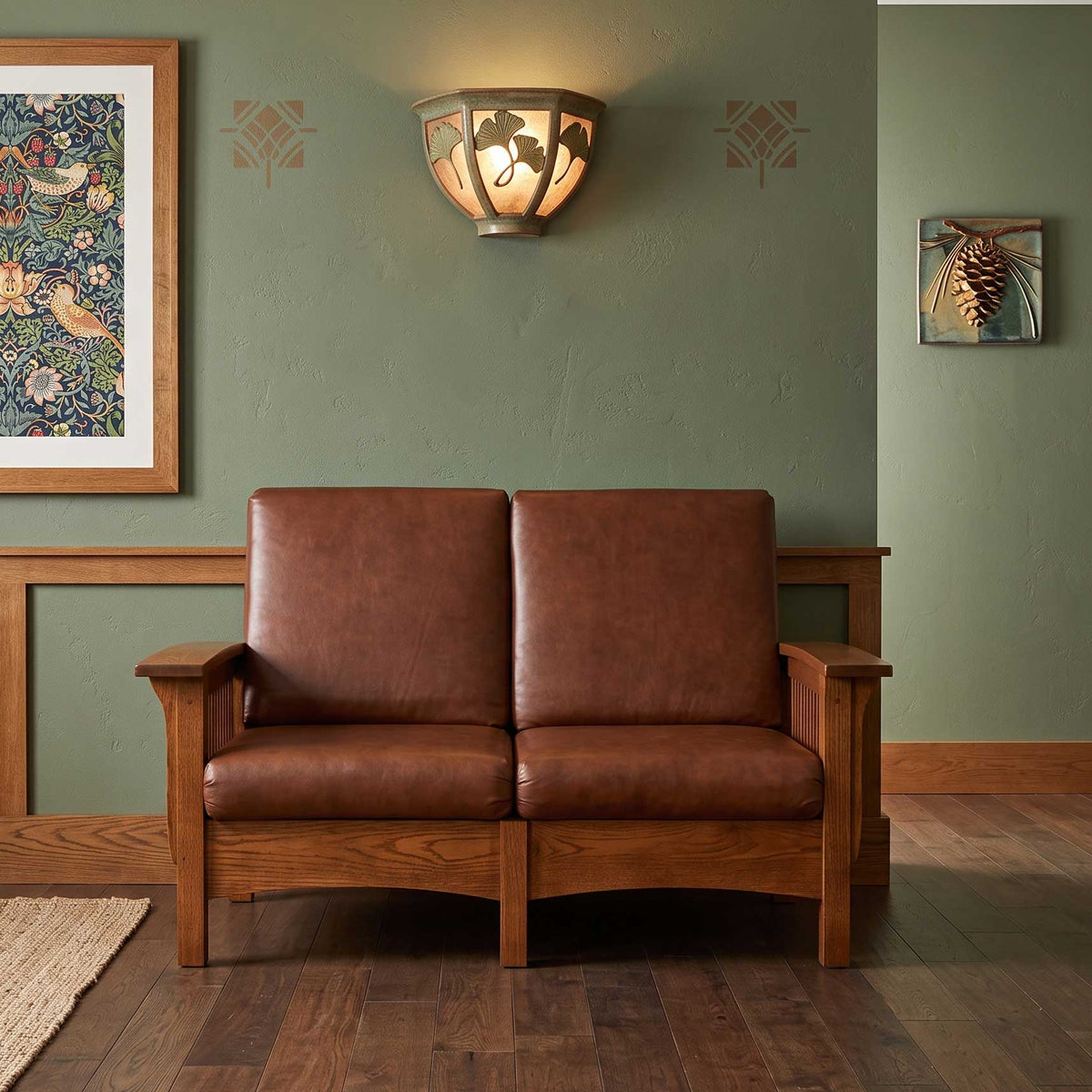 Amish Mission Solid Wood Morris Loveseat
