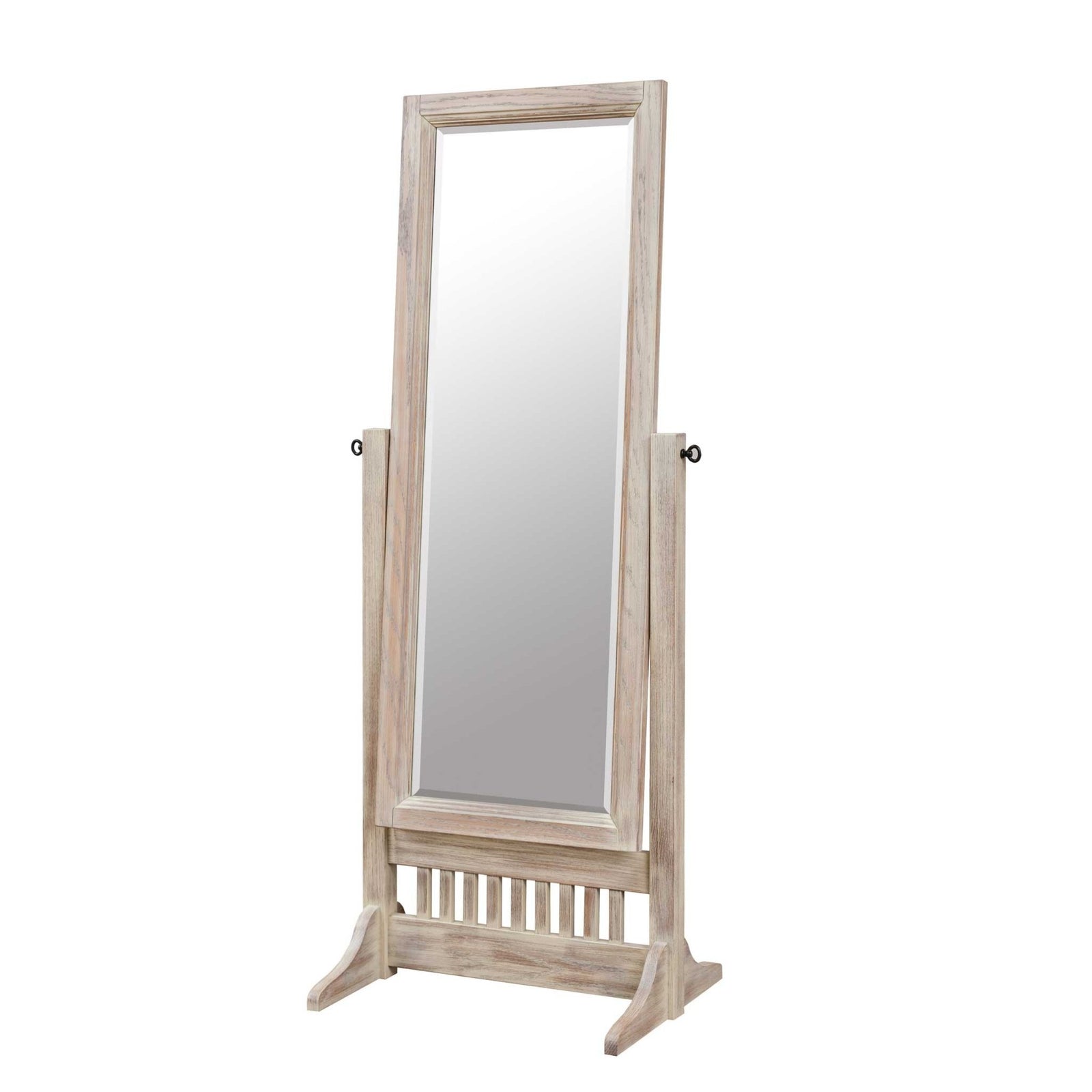 Amish Morris Plains Mission Cheval Floor Mirror shown in the living room of a transitional home