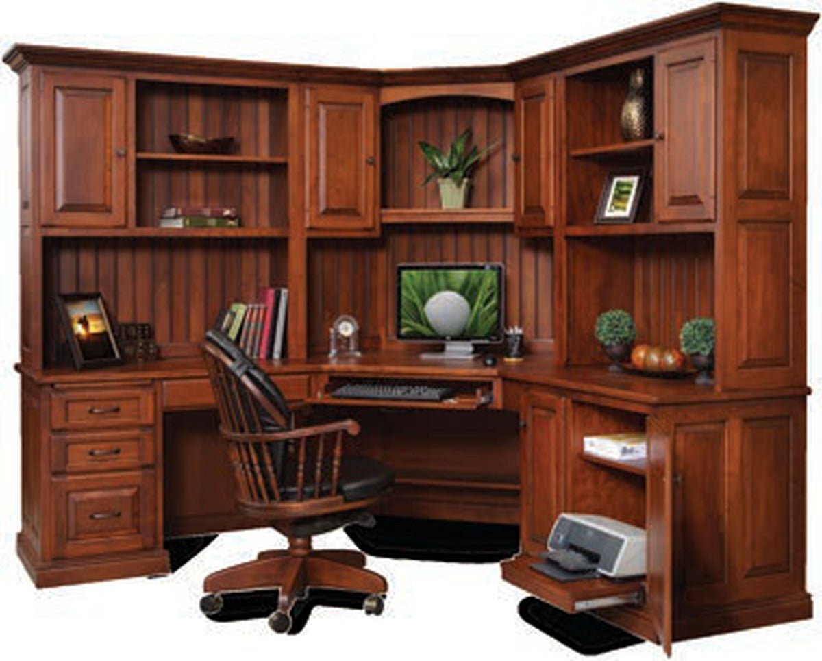 Amish Newburg Traditional Solid Wood Corner Desk