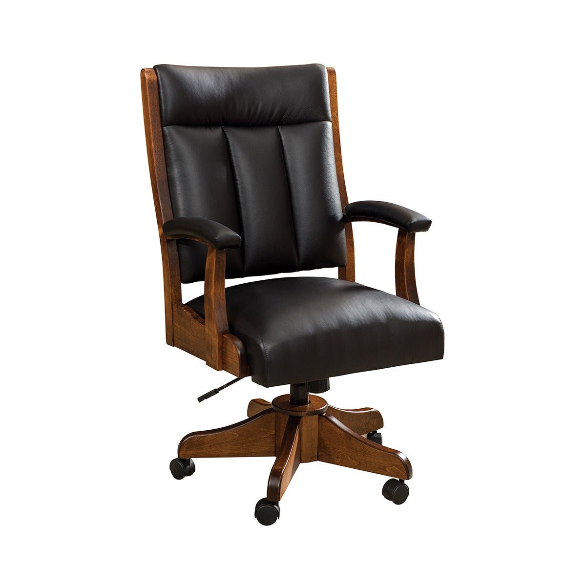 Amish Orwell Traditional Solid Wood Arm Desk Chair