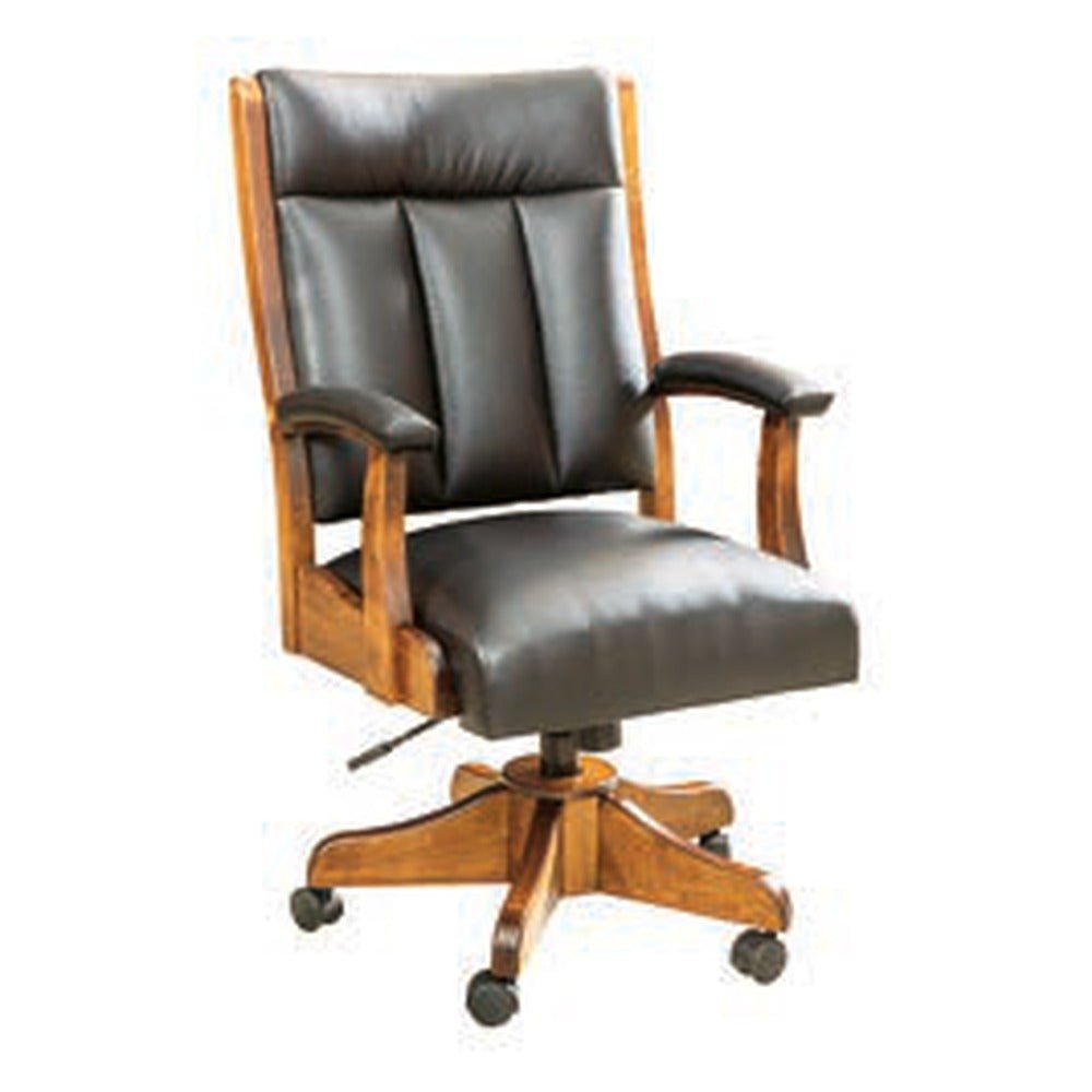 Amish Orwell Traditional Solid Wood Arm Desk Chair