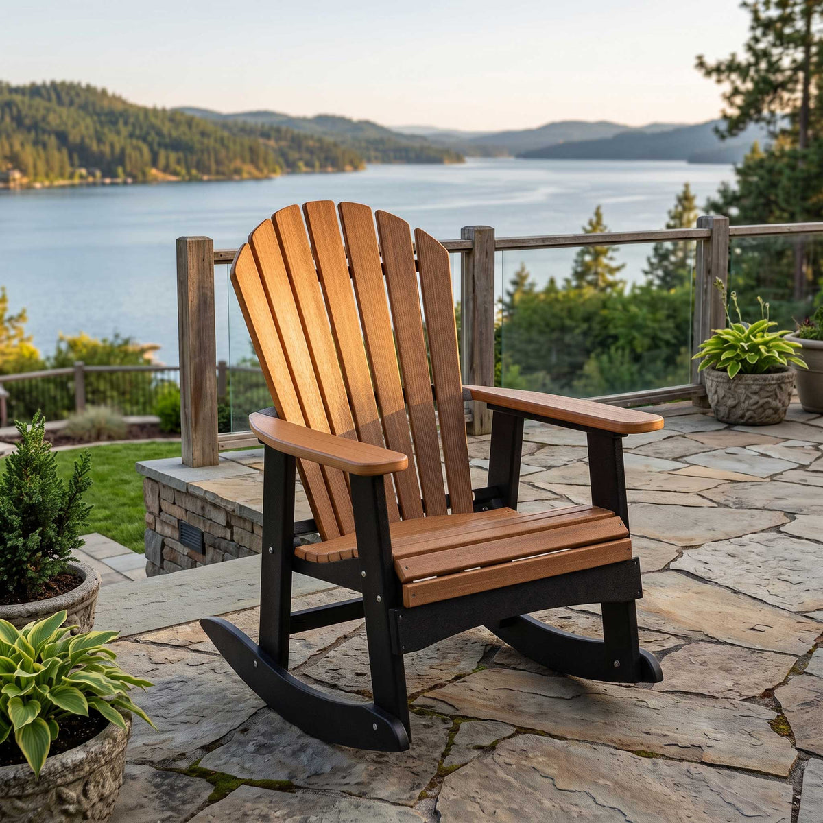 Amish Saranac Poly Patio Adirondack Rocker
