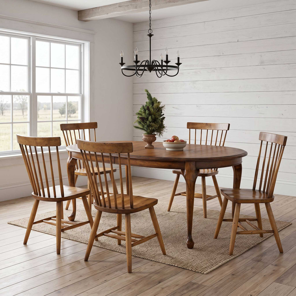 Amish Oval Expandable Leg Dining Table