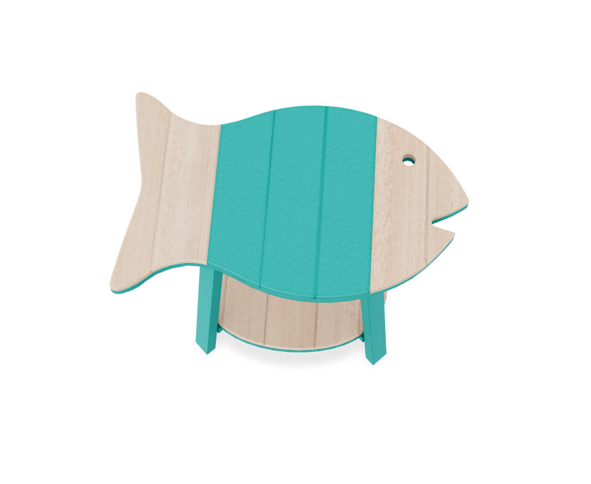 Amish Patio Poly Fish Shaped Bistro Side Table
