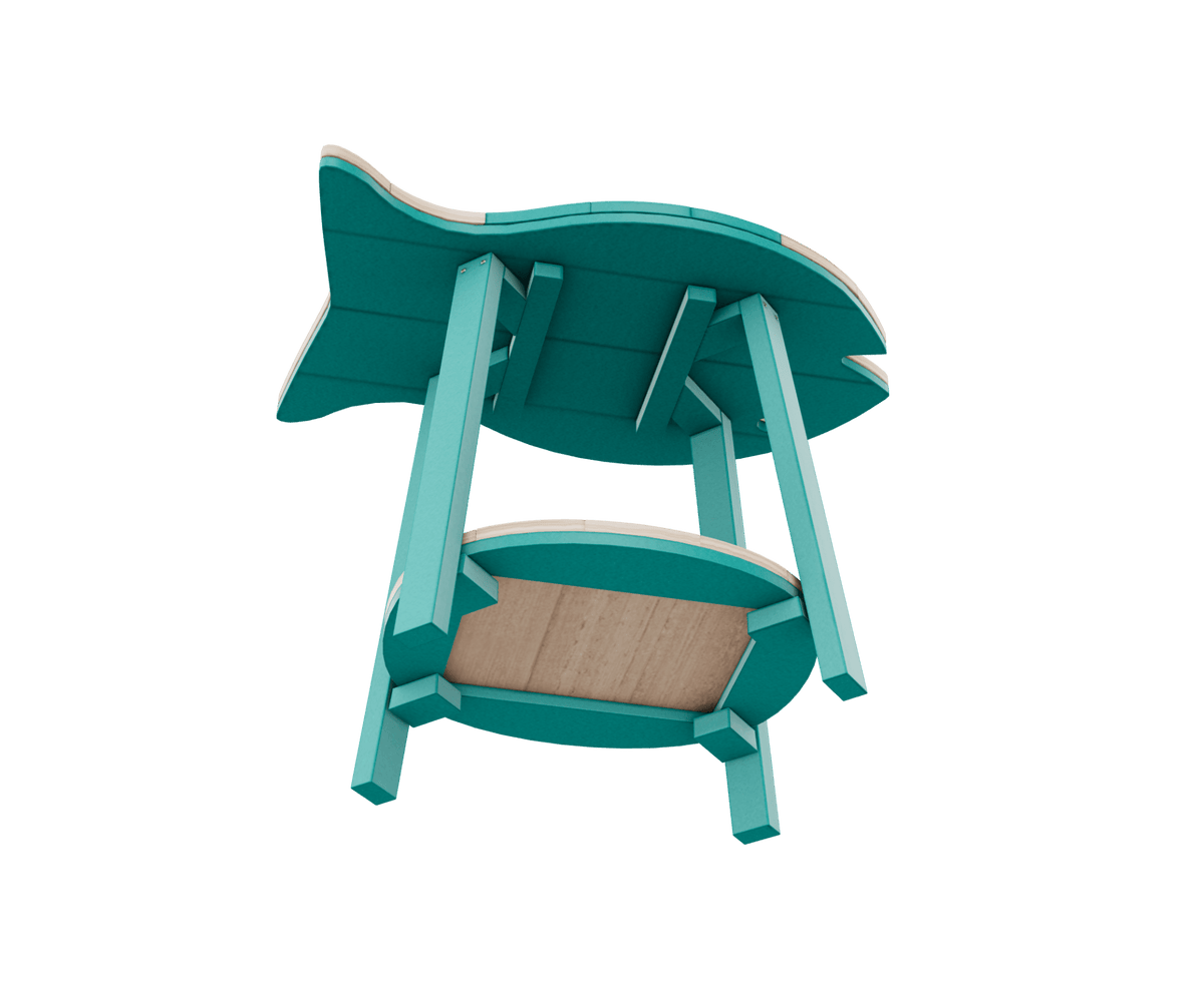 Amish Patio Poly Fish Shaped Bistro Side Table