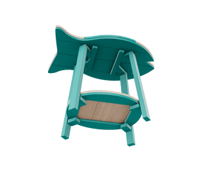 Amish Patio Poly Fish Shaped Bistro Side Table