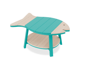 Amish Patio Poly Fish Shaped Conversation Coffee Table