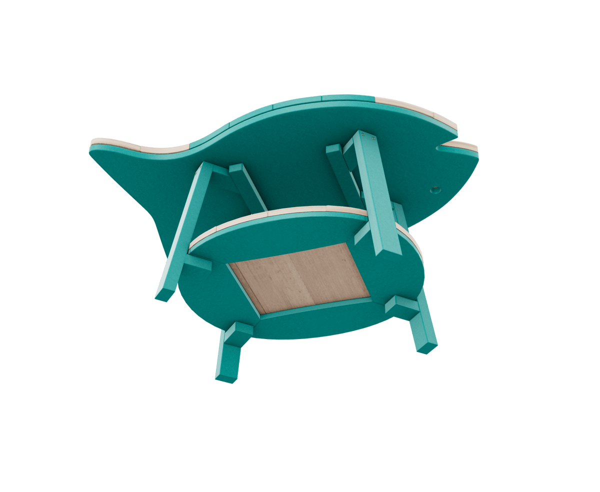 Amish Patio Poly Fish Shaped Conversation Coffee Table