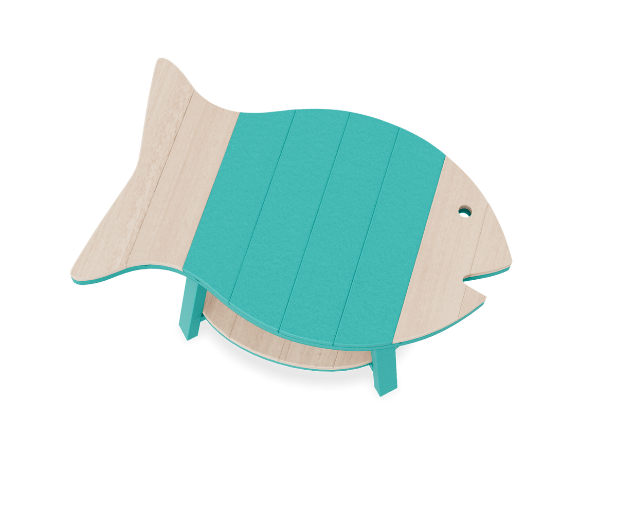 Amish Patio Poly Fish Shaped Conversation Coffee Table