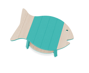 Amish Patio Poly Fish Shaped Conversation Coffee Table